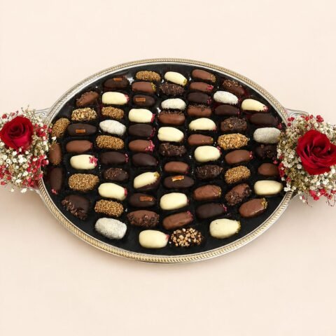 Plateau de dattes 80 pieces chocolat farcies mariages evenements